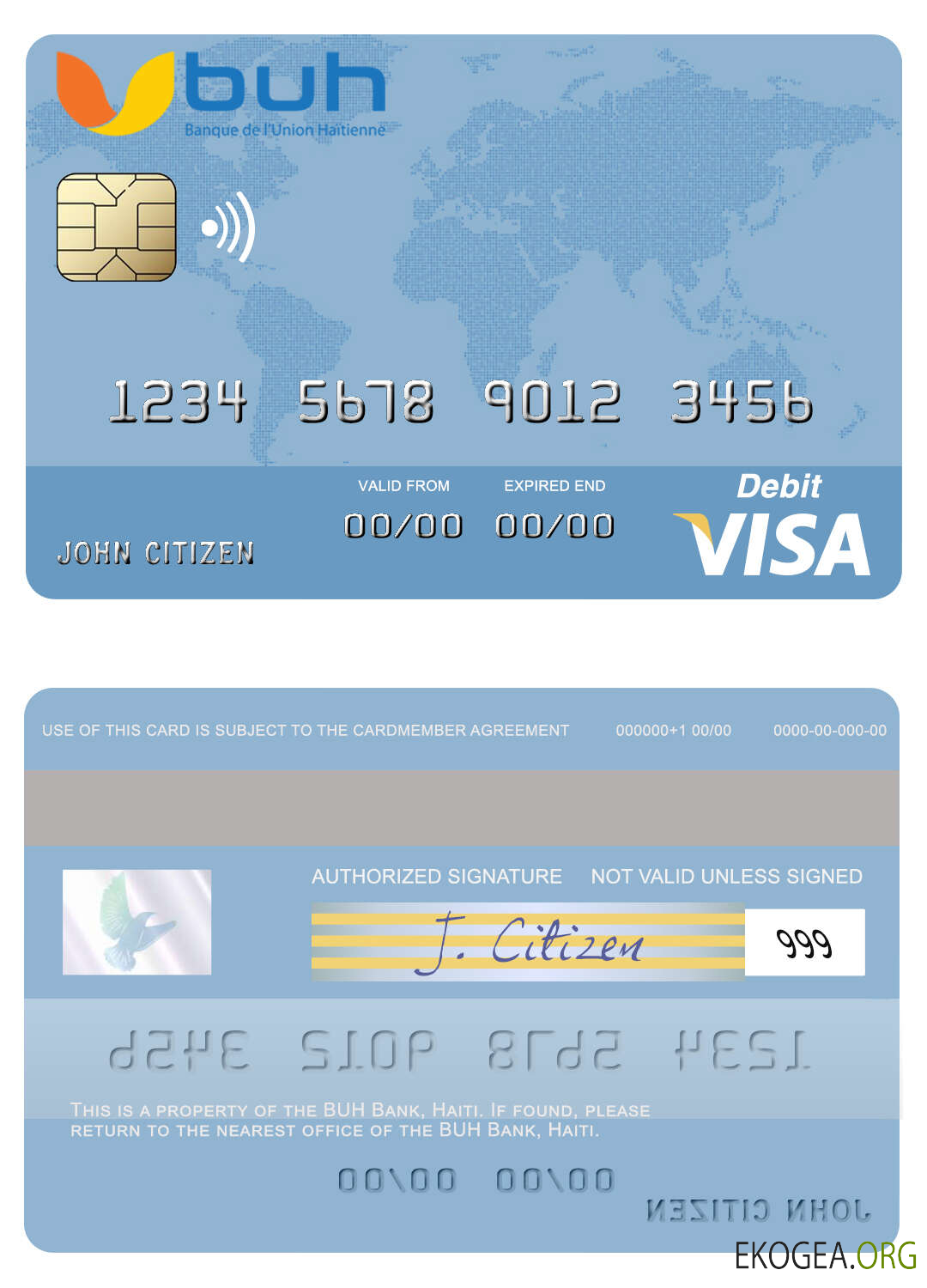 Carte de débit visa Haïti BUH Bank